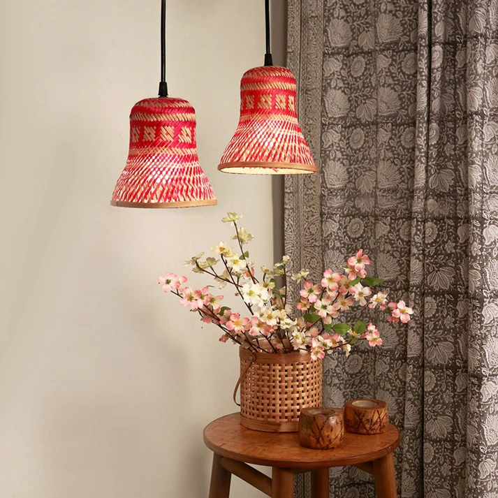 Bamboo Bell Lamp - Set of 2 - R
